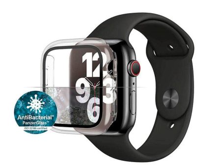 PanzerGlass Apple Watch SE 6 5 4 (44mm) Full Body Protection Cover + Indbygget Skærmbeskyttelse - Gennemsigtig m. Sort Kant Online Sale