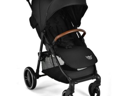 5-Point Harness Lightweight Infant Stroller with Foot Cover and Adjustable Backrest-Black For Sale