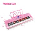 61-Key Electric Piano Keyboard for Beginner-Pink Sale