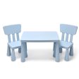 3 Pieces Toddler Multi Activity Play Dining Study Kids Table and Chair Set-Blue Online