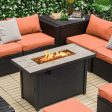 42 Inch 60000 BTU Propane Fire Pit Table with Ceramic Tabletop For Discount