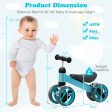 4 Wheels Baby Balance Bike Toy-Blue Cheap