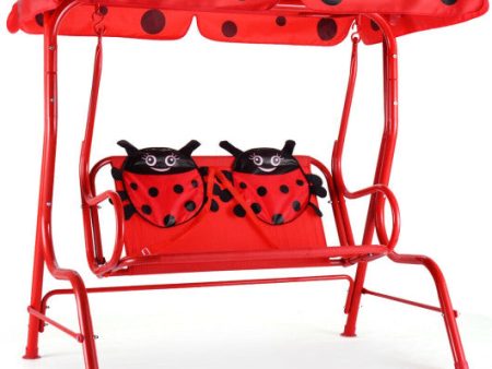 2 Person Kids Patio Swing Porch Bench with Canopy Online Sale