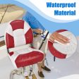 Low Back Boat Seat Folding Fishing chair with Thickened High-density Sponge Padding-Red Discount