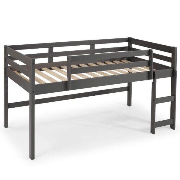 Twin Loft Bed Gray Finish For Sale