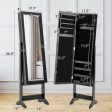 Mirrored Standing Jewelry Cabinet Storage Box-Black Supply