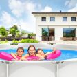 Round Above Ground Swimming Pool With Pool Cover-Gray Cheap