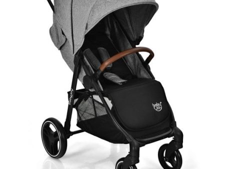 5-Point Harness Lightweight Infant Stroller with Foot Cover and Adjustable Backrest-Gray Hot on Sale