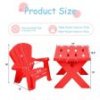 3-Piece Plastic Children Play Table Chair Set-Red For Sale