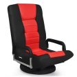 360-Degree Swivel Gaming Floor Chair with Foldable Adjustable Backrest-Red Online Hot Sale