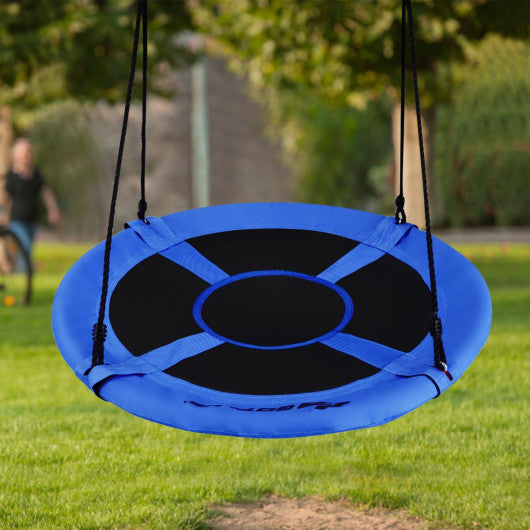 40 Inch Flying Saucer Tree Swing Indoor Outdoor Play Set-Blue For Cheap