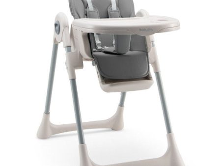 Baby Folding High Chair Dining Chair with Adjustable Height and Footrest-Gray For Discount