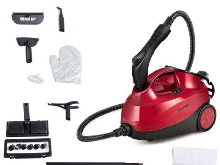 2000W Heavy Duty Multi-purpose Steam Cleaner Mop with Detachable Handheld Unit-Red Hot on Sale