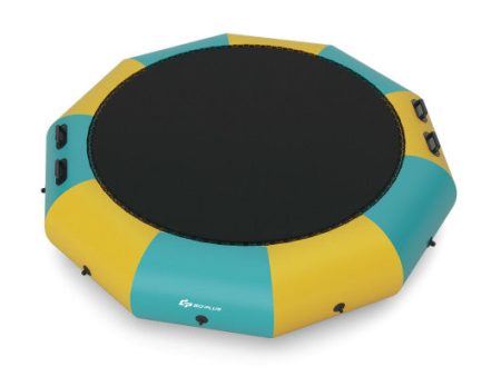 10 Feet Inflatable Splash Padded Water Bouncer Trampoline-Yellow Online Sale