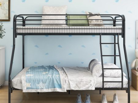 Black Heavy Duty Twin Over Full Metal Bunk Bed Online Sale