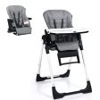 4-in-1 High Chair–Booster Seat with Adjustable Height and Recline-Gray Sale