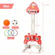 3-in-1 Basketball Hoop for Kids Adjustable Height Playset with Balls-Red Online Hot Sale