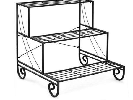 3 Tier Outdoor Metal Garden Planter Holder Shelf Online