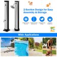 7.2 Feet Solar-Heated Outdoor Shower with Free-Rotating Shower Head-Silver Online Sale