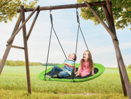 60 Inch Saucer Surf Outdoor Adjustable Swing Set-Green Discount