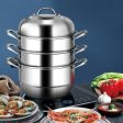 3 Tier Stainless Steel Cookware Pot Saucepot Steamer For Discount