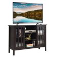 Wooden TV Stand Console Cabinet for 50 Inch TV-Brown Online Sale