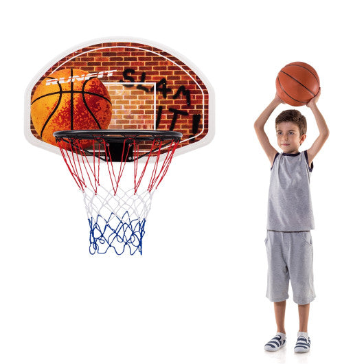 Wall Mounted Fan Backboard with Basketball Hoop and 2 Nets Hot on Sale