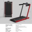 2-in-1 Folding Treadmill with Dual LED Display-Red Online Hot Sale