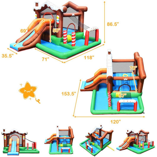 Outdoor Indoor Inflatable Kids Bounce House with 480W Air Blower Online Hot Sale