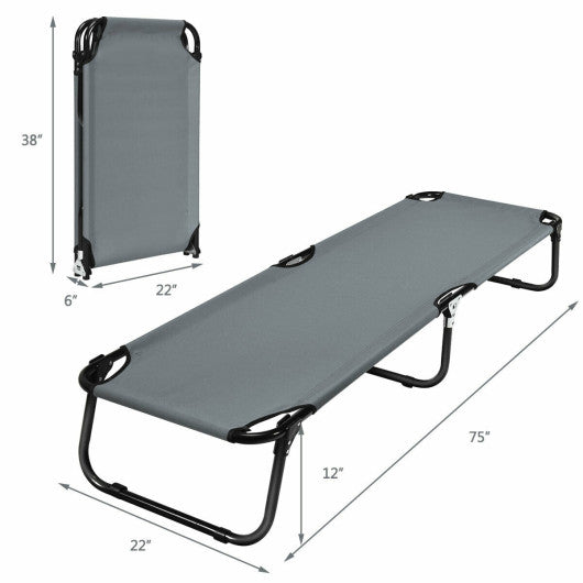 Outdoor Folding Camping Bed for Sleeping Hiking Travel-Gray Online