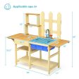 Kid s Outdoor Wooden Pretend Cook Kitchen Playset Toy Discount