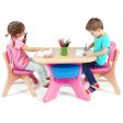 In Outdoor 3-Piece Plastic Children Play Table & Chair Set Hot on Sale