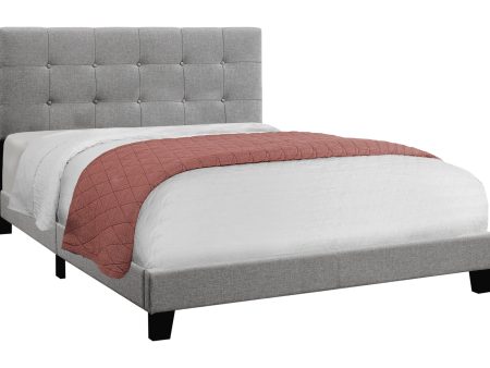 Beige Queen Upholstered Bed Frame Online now