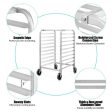 10 Sheets Aluminum Rolling Bakery Pan Rack on Sale