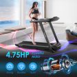 4.75HP Folding Treadmill with Preset Programs Touch Screen Control-Black Online now