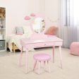 Kids Vanity Makeup Table and Chair Set Make Up Stool Online