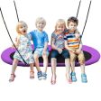 60 Inch Saucer Surf Outdoor Adjustable Swing Set-Purple Sale