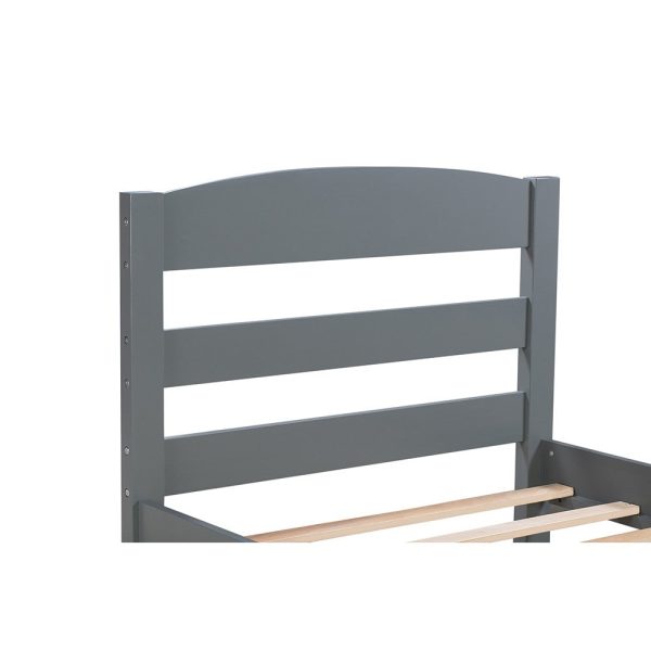 Gray Wood Twin Bed Frame Online Hot Sale