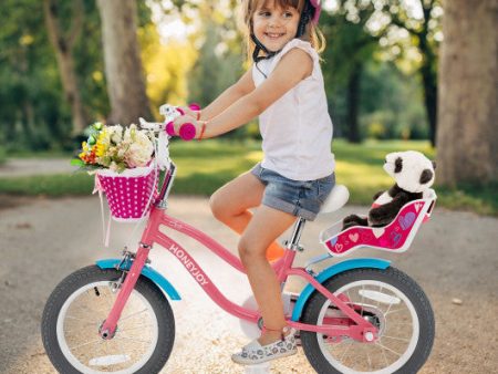 Kids Bicycle with Training Wheels and Basket for Boys and Girls Age 3-9 Years-14  For Sale