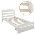 White Wood Twin Bed Frame For Sale