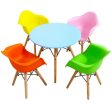 5 Piece Kids Mid-Century Colorful Table Chair Set Online