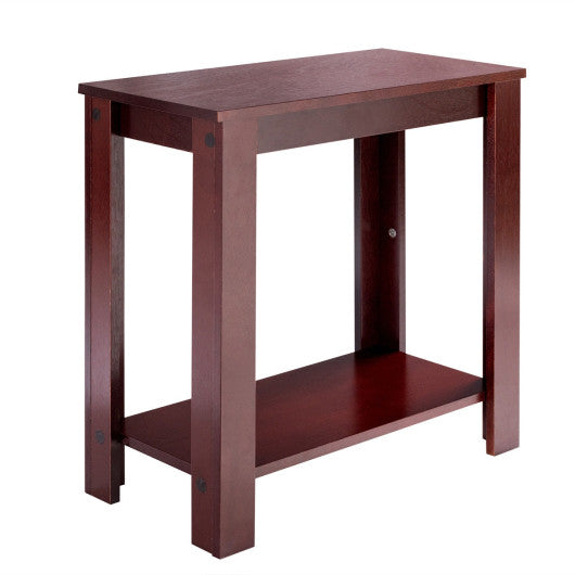 2-Tier Modern Compact End Table with Storage Shelf-Espresso Hot on Sale