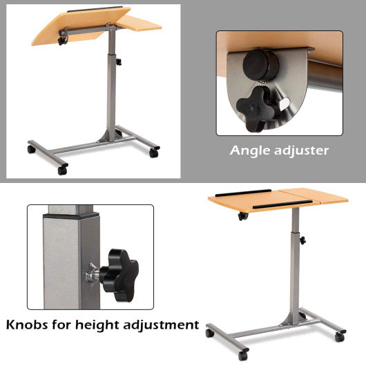 Adjustable Laptop Desk With Stand Holder And Wheels For Sale