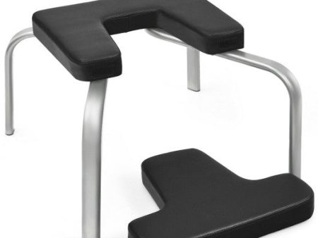 Yoga Iron Headstand Bench with PVC Pads for Family Gym-Black For Cheap