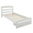 White Wood Twin Bed Frame For Sale