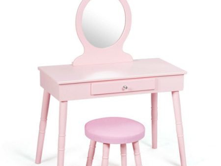 Kids Vanity Makeup Table and Chair Set Make Up Stool Online