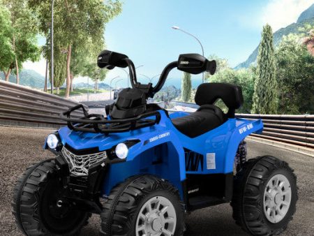 12V Kids Ride On ATV 4 Wheeler with MP3 and Headlights-Blue For Sale