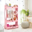 Kids Pretend Costume Closet with Mirror-Pink Online now