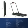 2-in-1 Folding Treadmill with Remote Control and LED Display-Green For Sale