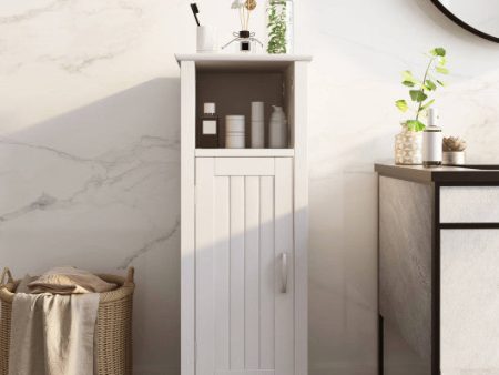 1-Door Freestanding Bathroom Cabinet with Open Shelf For Sale